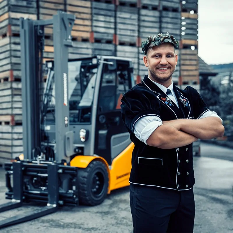 Jungheinrich Werbekampagne Lario KramerSponsoring-Kampagne für Jungheinrich