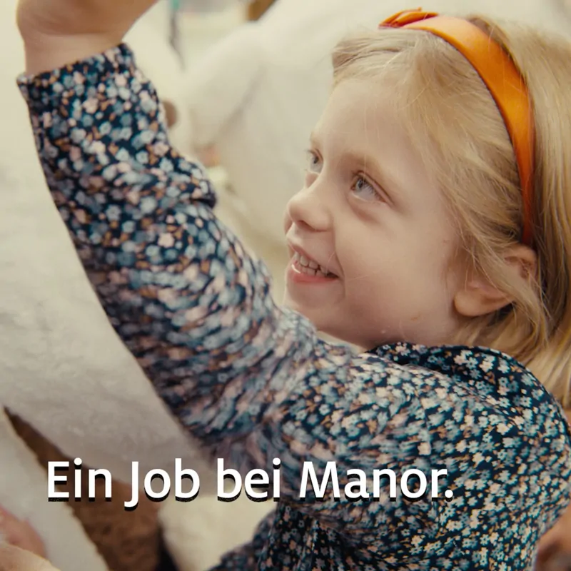 Ein Mädchen bei Manor. Employer BrandingEmployer Branding für Manor