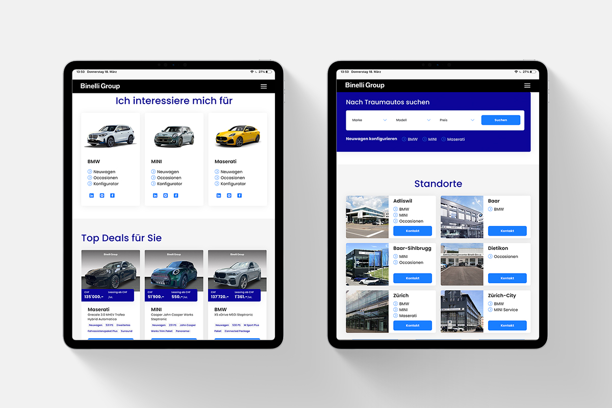 Binelli Group Webdesign