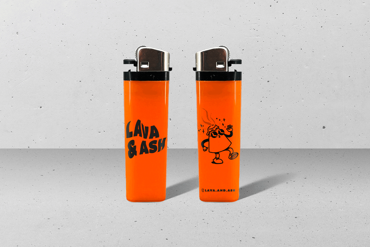 lava und ash branding
