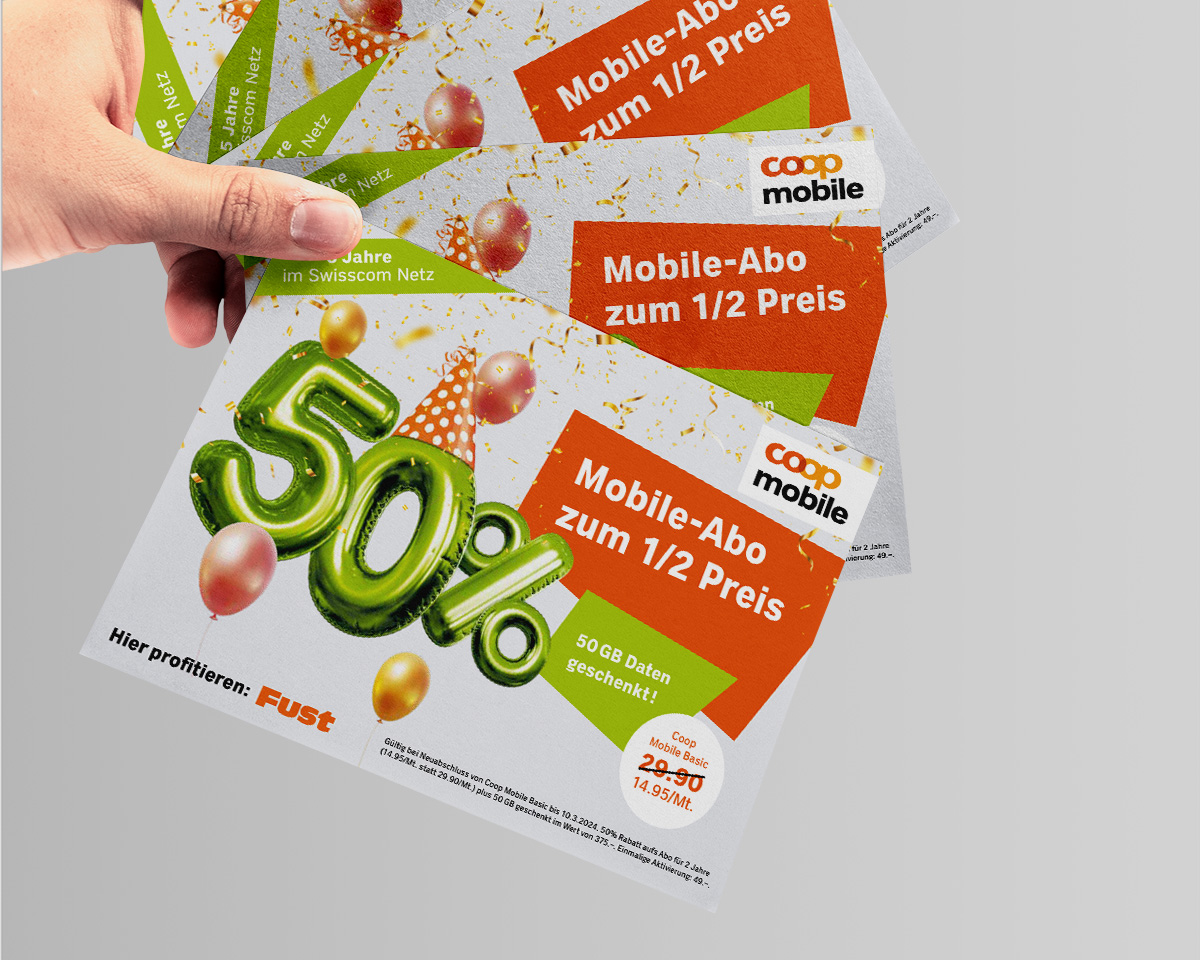 Coop Mobile Werbung Flyer