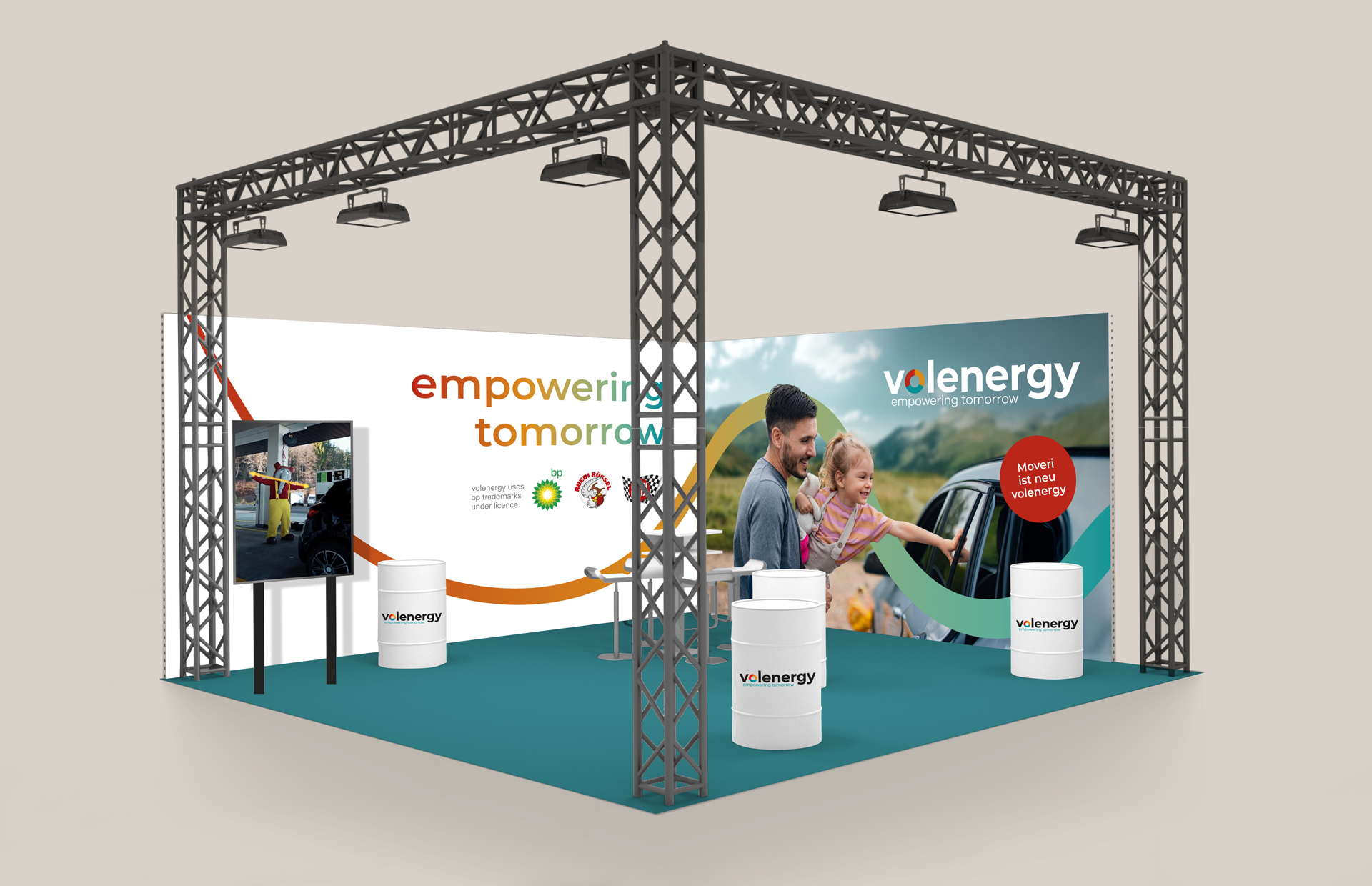 Moveri Branding Messestand
