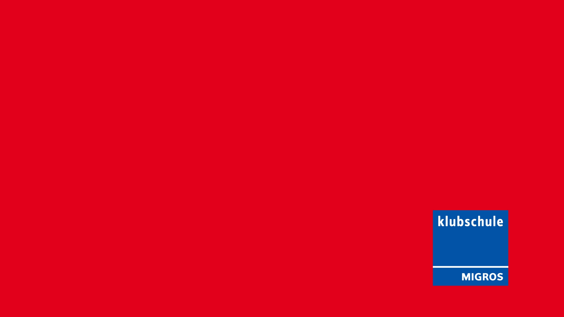 Migros Clubschule dynamisches Banner mit Wettbewerb