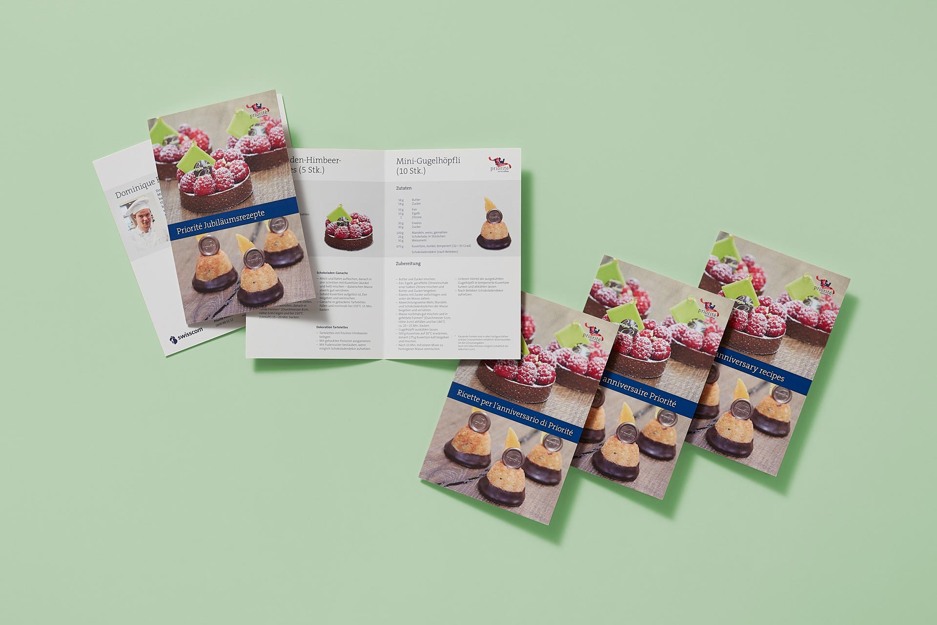 Swisscom Priorité Rezepte von Dominique Buchmann zum 10 Jahre Jubiläum