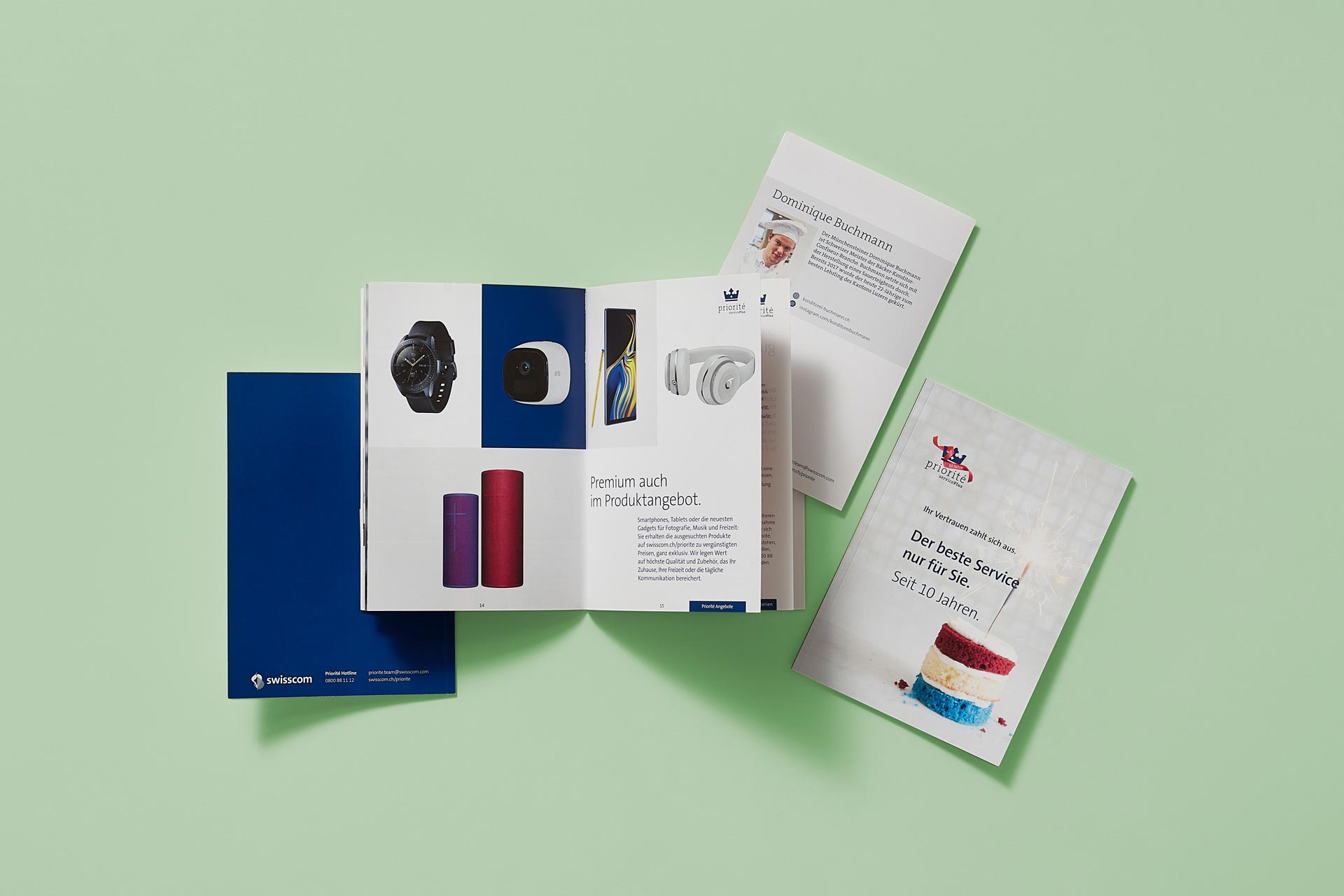 Swisscom Priorité Broschüre zum 10 Jahre Jubiläum