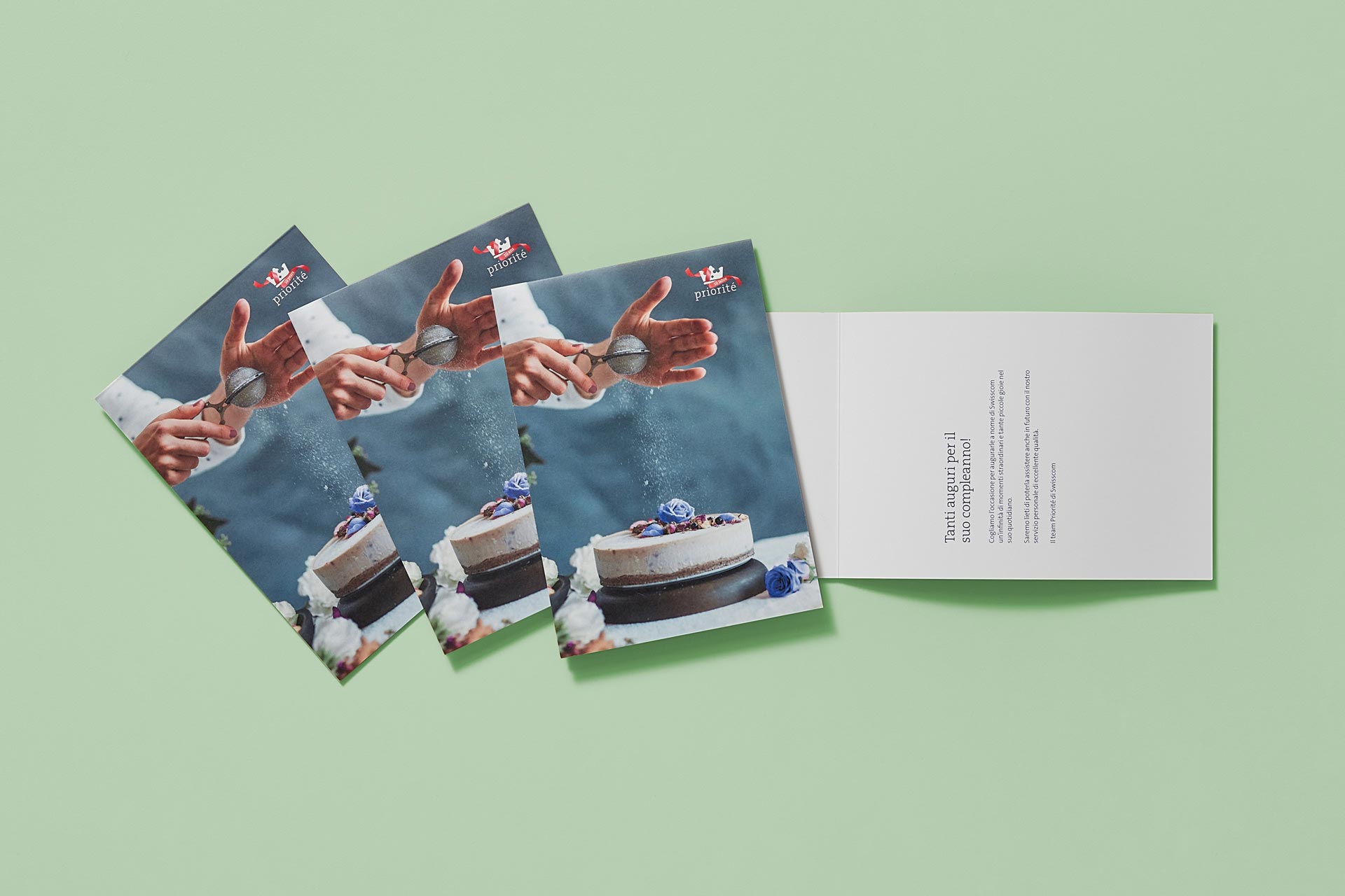 Swisscom Priorité Geburtstagskarte zum 10 Jahre Jubiläum