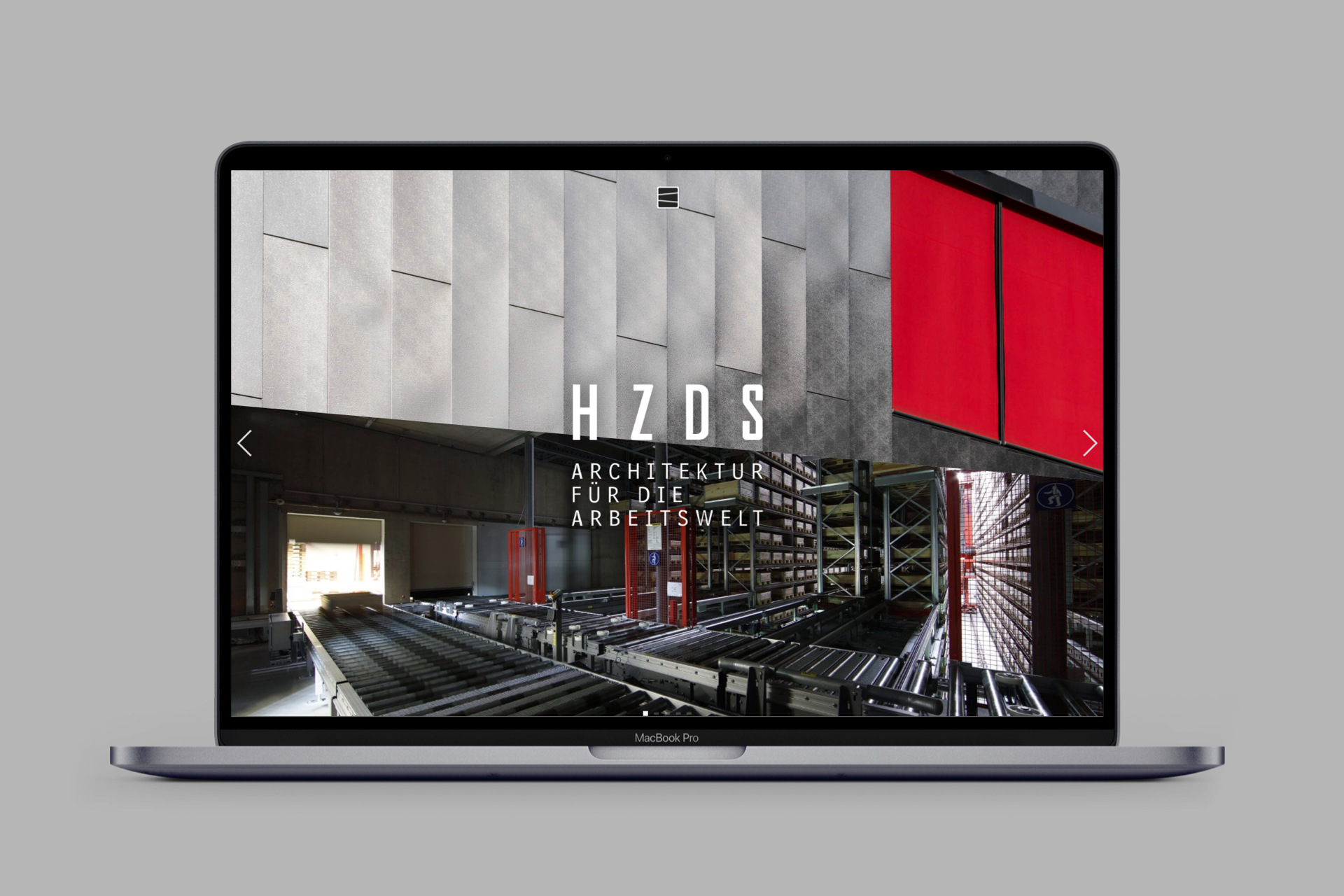 MacBook mit Website von HZDS